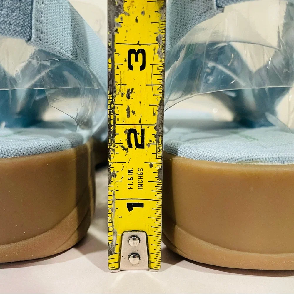 💥3/$50 Grasshoppers “Amelia III” Women's Blue Chambray Fabric Slingback Sandals